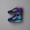 Black and purple color and blue and cyan color sports shoes Application Scenario